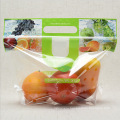 Customized Fruit Vegetable Package Bag with Hole Clear Zipper Top OPP Bag